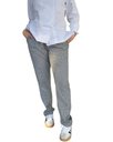 zittro Pantalón Chef Mujer"pata de gallo". Bco/Ngo R91203-010