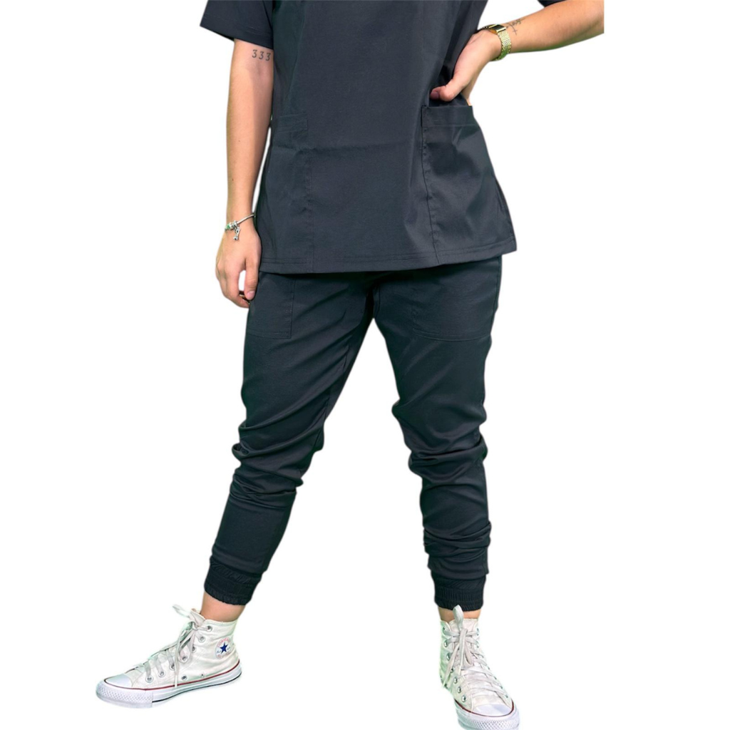[M81204 001 ECH] zittro Pantalón Médico Lycra Jogger Mujer Negro M81204-001 (ECH)