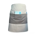 zittro Medio mandil delantal color Block Gris Perla/Oxford  R92305-000