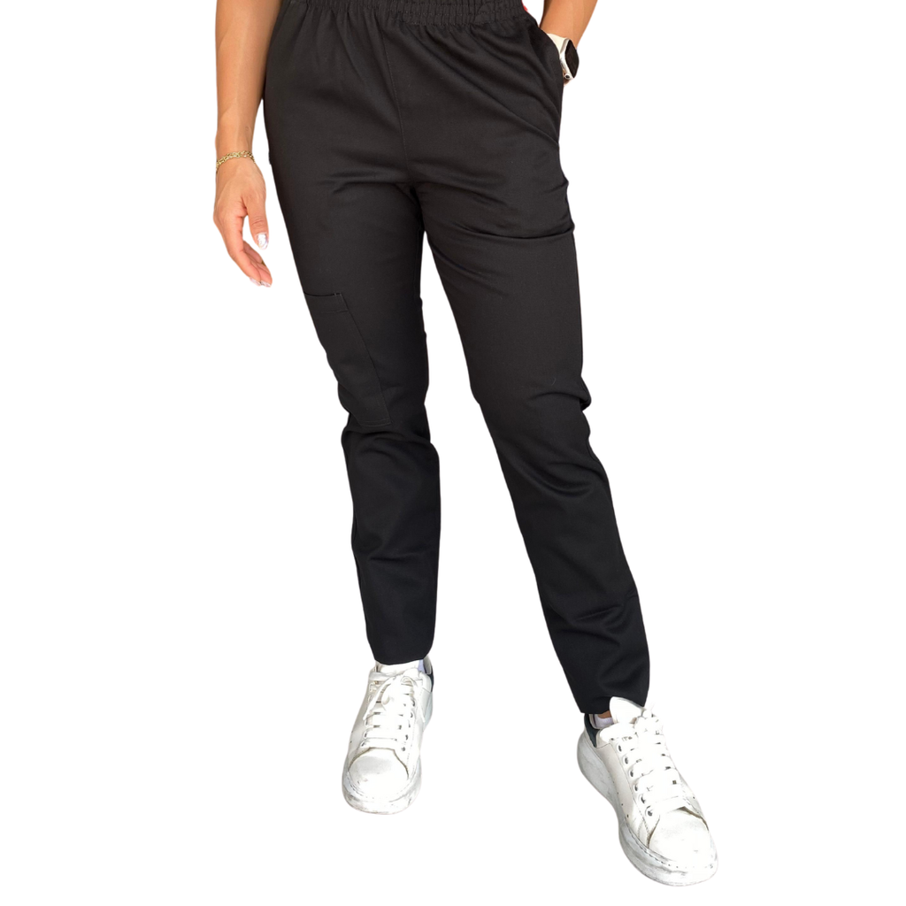 [R91201 001 ECH] zittro. Pantalón Chef Mujer. Negro (ECH)