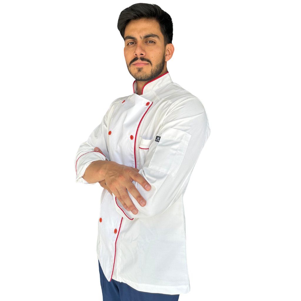 [R90104-160 ECH] zittro Filipina Chef CC. Bco/Rojo (ECH)