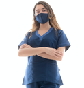 Zittro Pijama Médico Filipina Mujer. Azul Marino/Zafiro