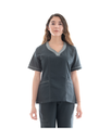 Zittro Pijama Médico Filipina Mujer. Oxford/gris obscuro